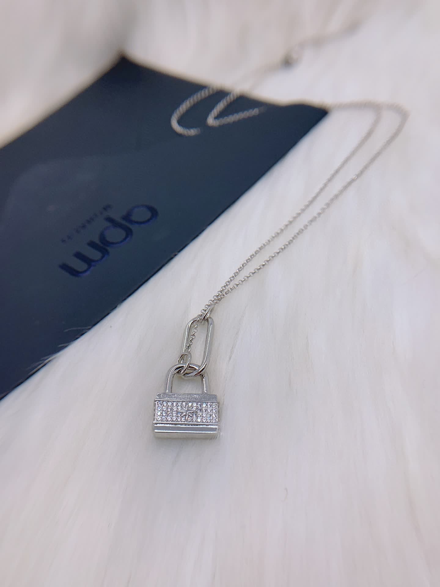 APM Monaco Monaco Silver Lock Pendant Necklace